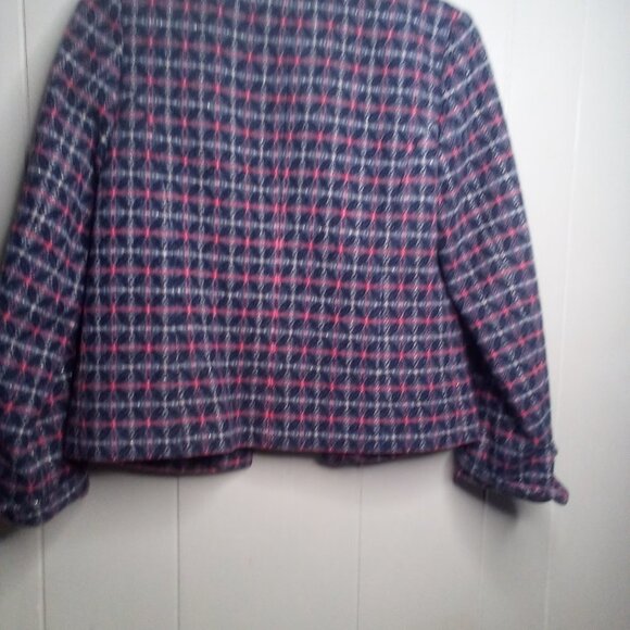 Pendleton Blazer Jacket 4 Wool Cashmere Lined Black Red - Picture 14 of 14